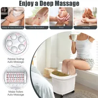 Foot Spa Bath Massager W/ 2-angle Shower & Motorized Rollers