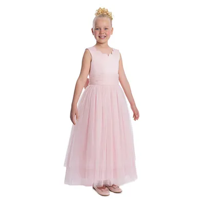 Pink Tulle Maxi Dress For Girls
