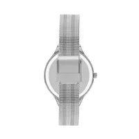 Ladies Lc07388.330 3 Hand Silver Watch With A Silver Mesh Band And A White Dial