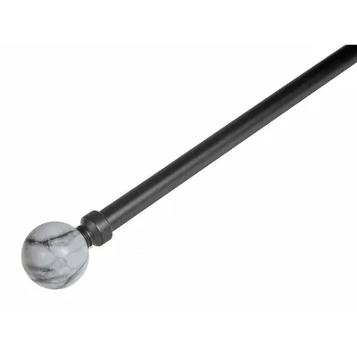 16/19mm Metal Drape Pole Set (white Marble - Black)
