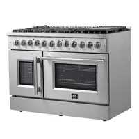 Galiano 48-inch French Door Dual Fuel Range All Stainless Steel with 8 Sealed Burners, 6.58 cu. ft. double ovens & Griddle - FFSGS6356-48