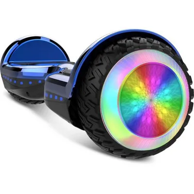 Gyrocopters Pro 6.0 All-Terrain Hoverboards, Speed up to 15km/h, 250W powerful motors, 6.5” LED wheels, 165 lbs weight capacity, Bluetooth, UL2272 certified ( Blue)