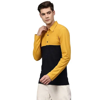 Men Colorblock Stylish Casual Shirt