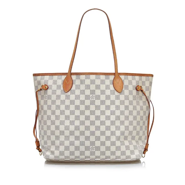 LOUIS VUITTON Iena MM Damier Azur Shoulder Bag White