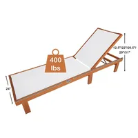 Patio Lounge Chair With 5-postion Adjustable Backrest And Quick-drying Fabric