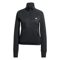 adidas Aeroready Game & Go Quarter-Zip Fleece Training Top - White