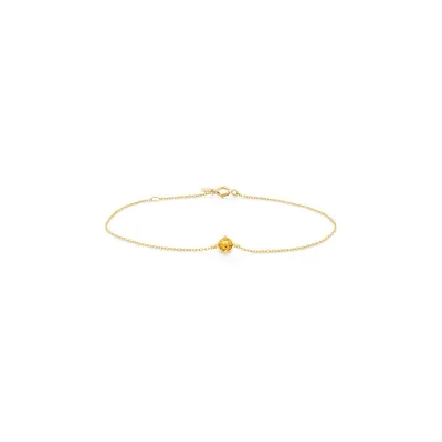 Bracelet With Citrine In 10kt Yellow Gold