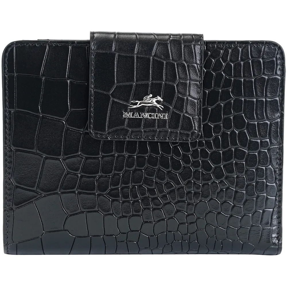 Croco2 Women’s Medium Clutch Wallet With Enhanced Rfid Protection