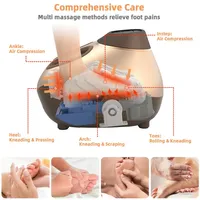 Shiatsu Foot Massager Massage Machine Pétrissage De L’air Roulant Compression Pour Le Pied