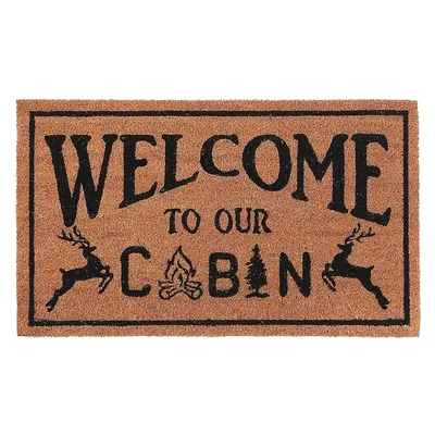 Coir Door Mat (welcome To Our Cabin)