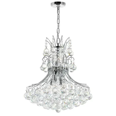 Princess 8 Light Down Chandelier With Chrome Finish