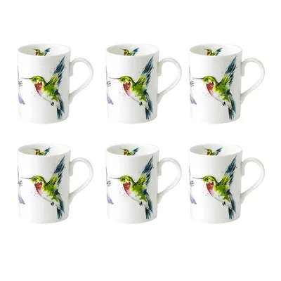 Hummingbird Set Of 6 Lucy Mugs