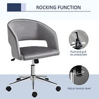 Velvet Open Back Desk Office Chair