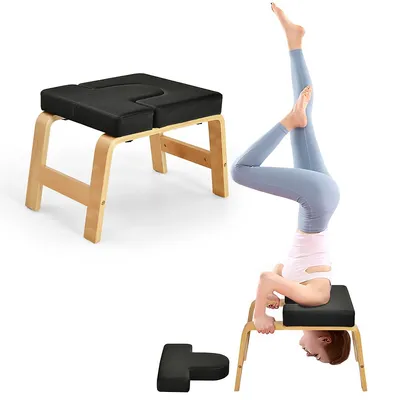 Yoga Headstand Bench For Workout Relieve Fatigue Body Building Black