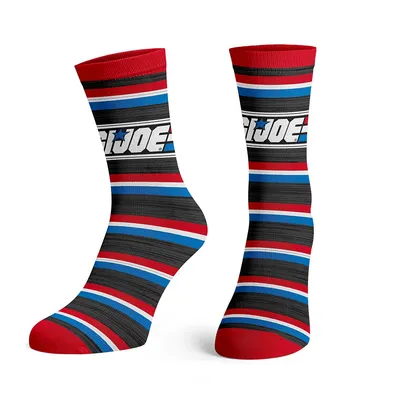 Gi Joe Action Figure Striped Crew Socks