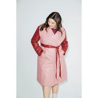 Two Tone Pink Trench Coat