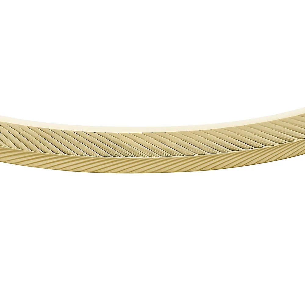 Women's Harlow Linear Texture Gold-tone Stainless Steel Bangle Bracelet