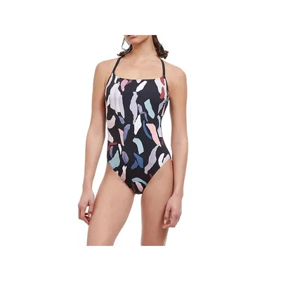 Printed One Piece Swimsuit