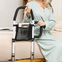 Bed Rail Safety Bed Assist Rail For Elderly Adults W/ Storage Pocket Fixing Strap