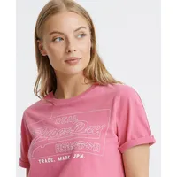 Vintage Logo Outline Piping Boxy T-shirt