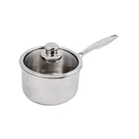 2.6 Qt 7 Inch (2.4l 18cm) Premium Clad Stainless Steel Induction Saucepan With Lid