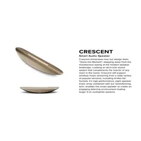 Award Winning All-In-One Stylish Sound System - Cleer Audio CRESCENT Smart Bluetooth Speaker With Google Assistant