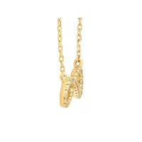 Infinity Necklace With Diamonds In 10kt Yellow Gold