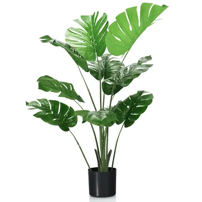 4ft Artificial Monstera Deliciosa Plant Palm Tree Indoor Outdoor