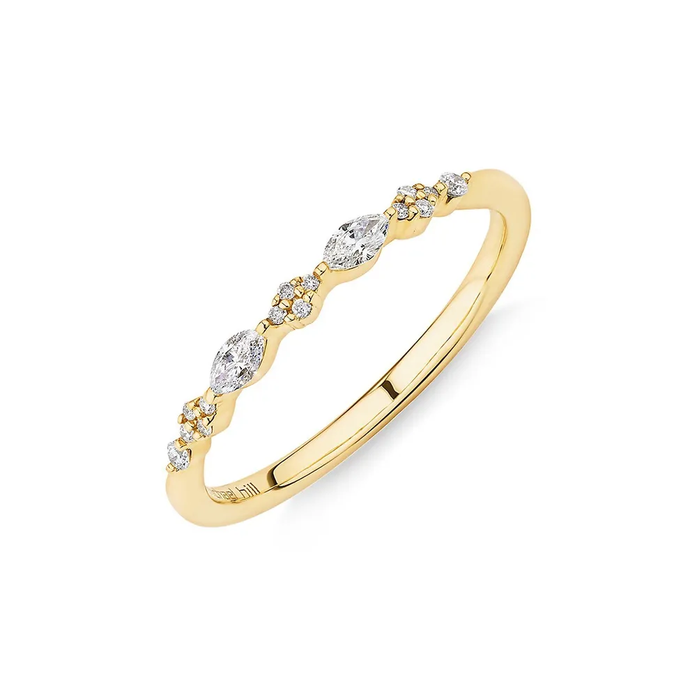 Bridal Ring With 0.15 Carat Tw Diamonds In 14kt Yellow Gold