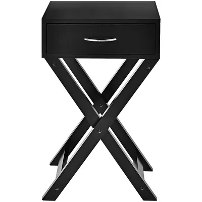 Nightstand X-shape Drawer Accent Side End Table Modern Home Furniture