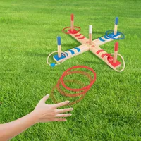 Kids Ring Toss Game - 29pcs Quoits Set With Scorecards And Carry Bag, Ages 3+