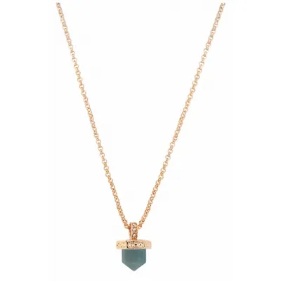Petit Prism Necklace Green Quartz - Handmade Product