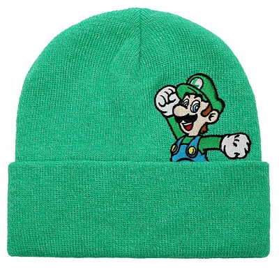 Nintendo Super Mario Bros Luigi Adult Green Beanie