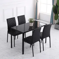 Dining Chairs Faux Leather Accent Chair For Kitchen Set Of 4