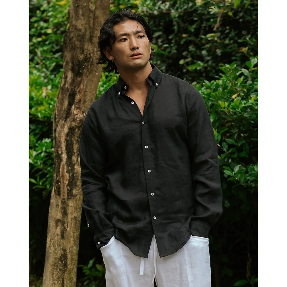 Men's Classic Linen Shirt Wengen