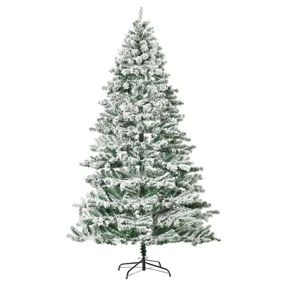 7ft Artificial Snow Flocked Christmas Tree With 1083 Branch Tips