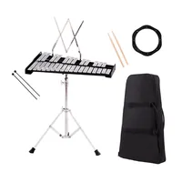 Sonart 32 Note Glockenspiel xylophone Percussion Bell Kit w/ Adjustable  Stand