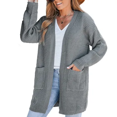 Women's Chunky Knit Open-front Cardigan