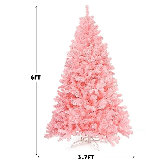 The FunkyFir Tree | 63 Pre-Lit LED Felt Christmas Tree Wall Hanger (Includes Ornaments!)