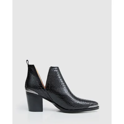 Austin Croc Embossed Ankle Boot