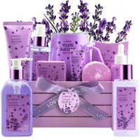 Lavender Home Spa Gift Basket, 12 Piece