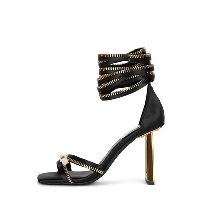 Zipped_up Ankle Strap Sandal