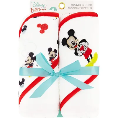 Mickey Mouse Hooded Baby Towel 2 Pack