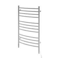 12-bar Dual Wall Mount Towel Warmer With Integrated On-board Timer In Brushed Stainless Steel