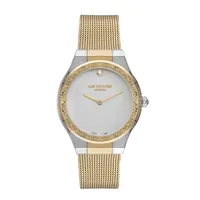Ladies Lc07407.230 2 Hand Silver Watch With A Yellow Gold Mesh Band And A Silver Dial