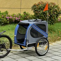 Dog Bike Trailer Pet Cart Bicycle, Blue