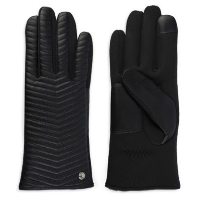 Ladies Quilted Leather-spandex Itouch Glove