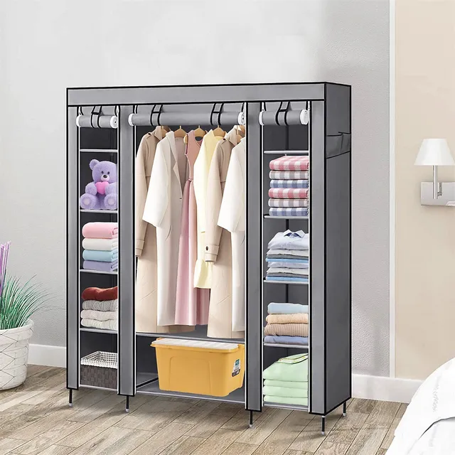 2 in 1 Garment Clothes Rack with 2-Tier Storage Basket and Side Hanging  Hooks - SortWise®