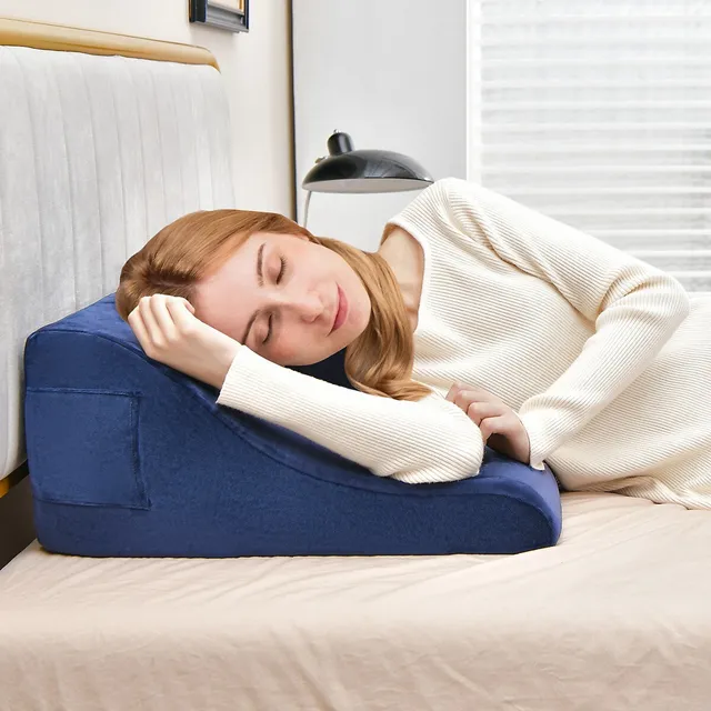 Bed Back Wedge Pillow - 12 Inch Incline Bed Rest for Sitting Up - Sleep  Back