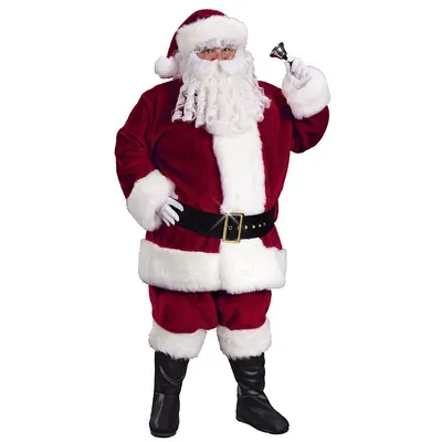 Regency Plush Crimson Santa Suit Plus Size